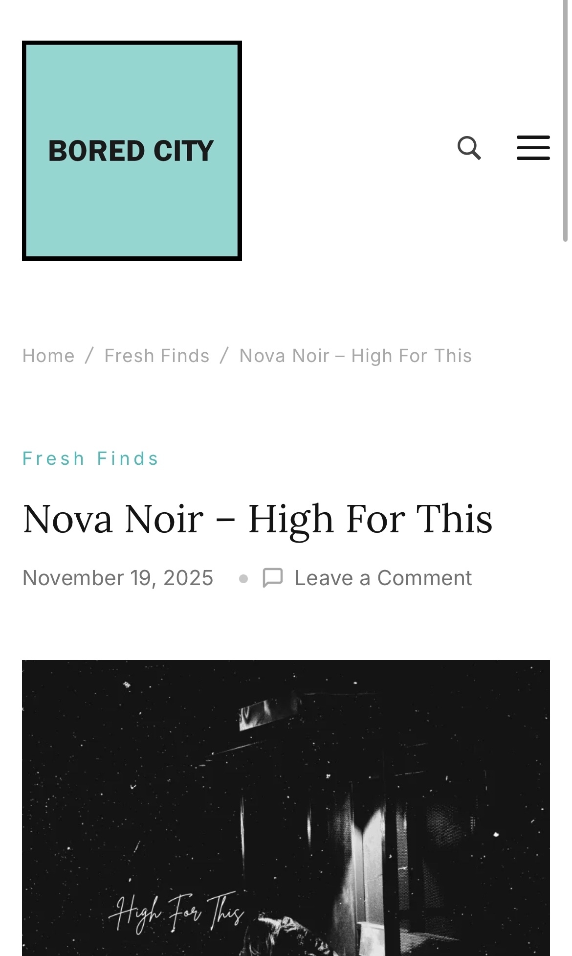 Nova Noir has a news article out for his track High For This. Read here: https://boredcity.co/nova-noir-high-for-this/

#rnb #darkrnb #altrnb #novanoir #highforthis
